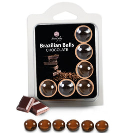 SecretPlay Set 6 Palline Effervescenti al Cioccolato Body-Safe