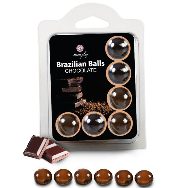 SecretPlay Set 6 Palline Effervescenti al Cioccolato Body-Safe