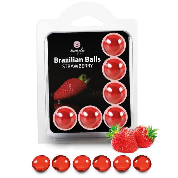 SecretPlay Set 6 Palline Brasiliane Fragola Lubrificante