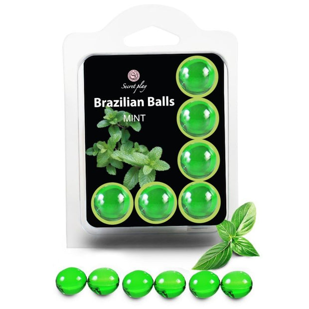 SecretPlay Set 6 Sfere Brasiliane Effetto Menta Body-Safe