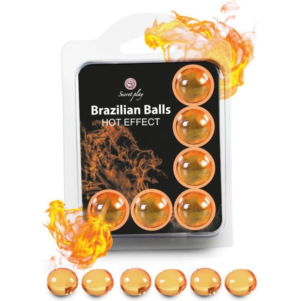 SecretPlay Set 6 Palline Brasiliane Effetto Calore Premium