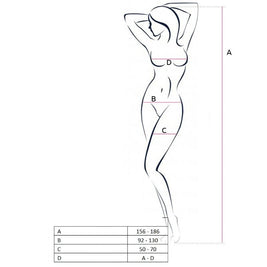 Passion - Bodystocking Donna Bs046 Nero Taglia Unica
