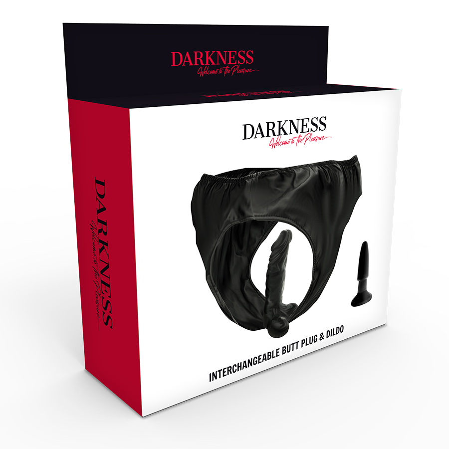 Darkness - Slip Con Tappo E Dildo Intercambiabile