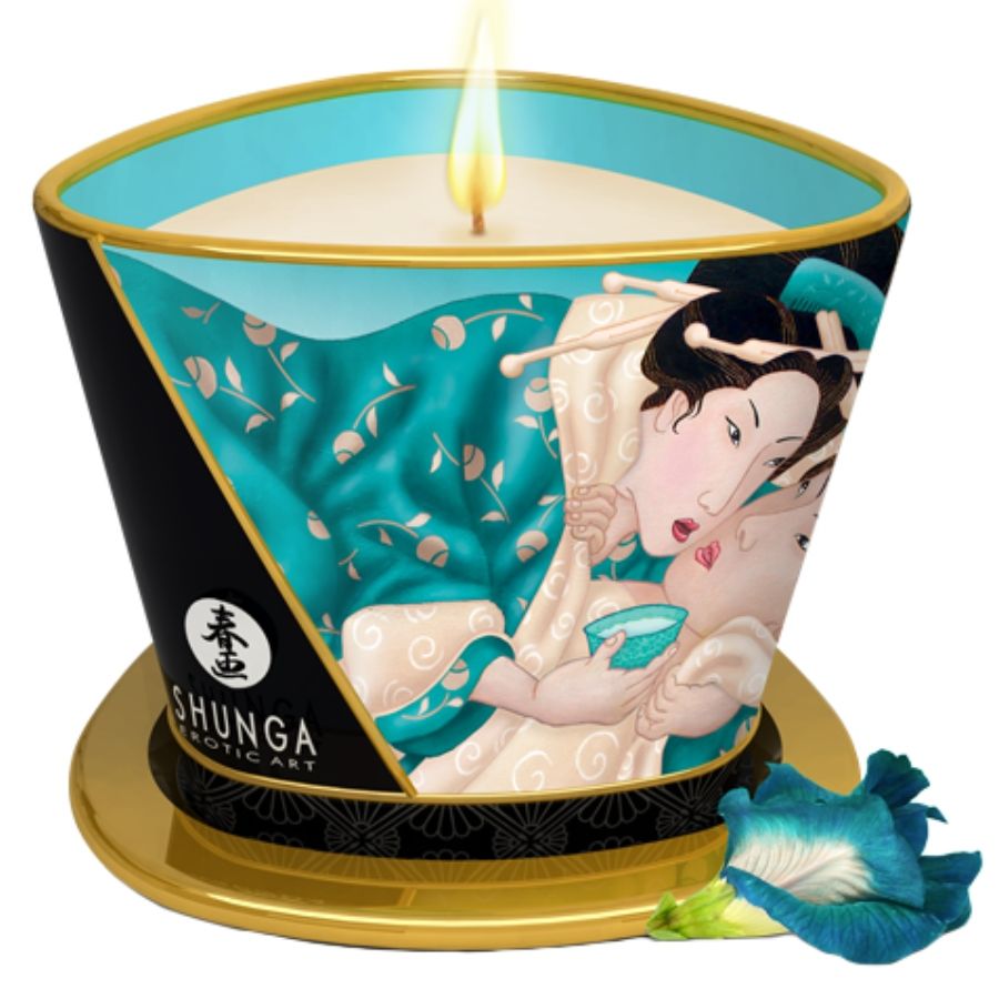 Shunga Candela da Massaggio Island Blossoms 170ml Premium