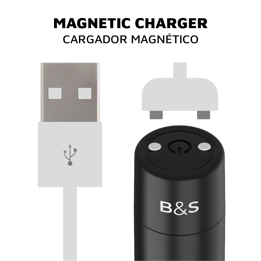 Black&Silver Kernex 2 Mini Vibratore Magnetico Ricaricabile - immagine 4