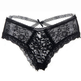 QUEEN LINGERIE - SLIP IN PIZZO FLOREALE S/M