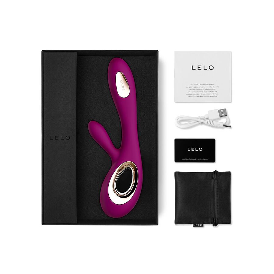 LELO Soraya Wave Rabbit Vibratore Premium in Silicone Deep Rose - immagine 3