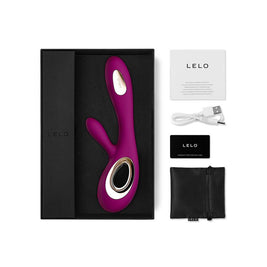 LELO Soraya Wave Rabbit Vibratore Premium in Silicone Deep Rose - immagine 3