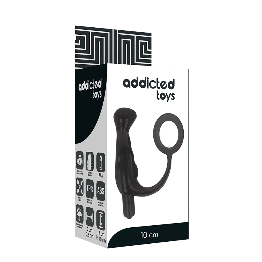 Addicted Toys - Vibratore Prost Tico Nero 10 Cm