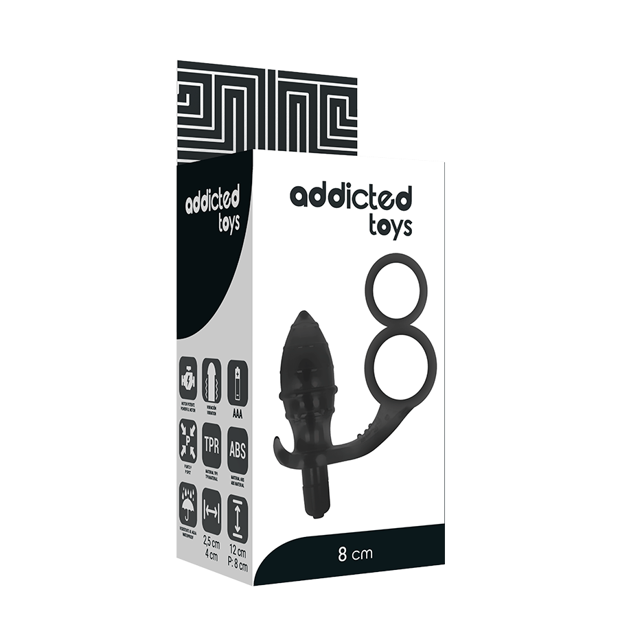 Addicted Toys - Plug Anale Con Doppio Anello Nero