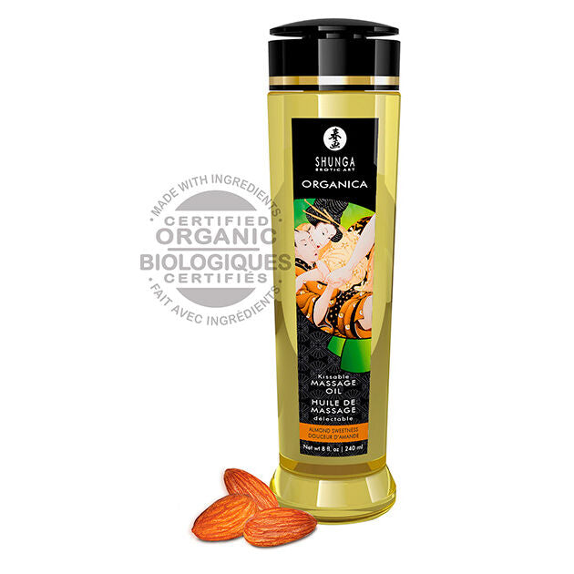 Shunga Olio Massaggio Mandorle Biologico 240ml Body-Safe