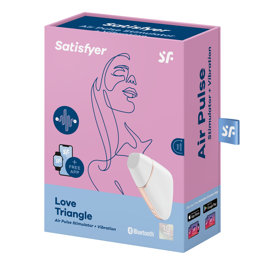 SATISFYER - STIMOLATORE E VIBRATORE TRIANGOLO LOVE BIANCO