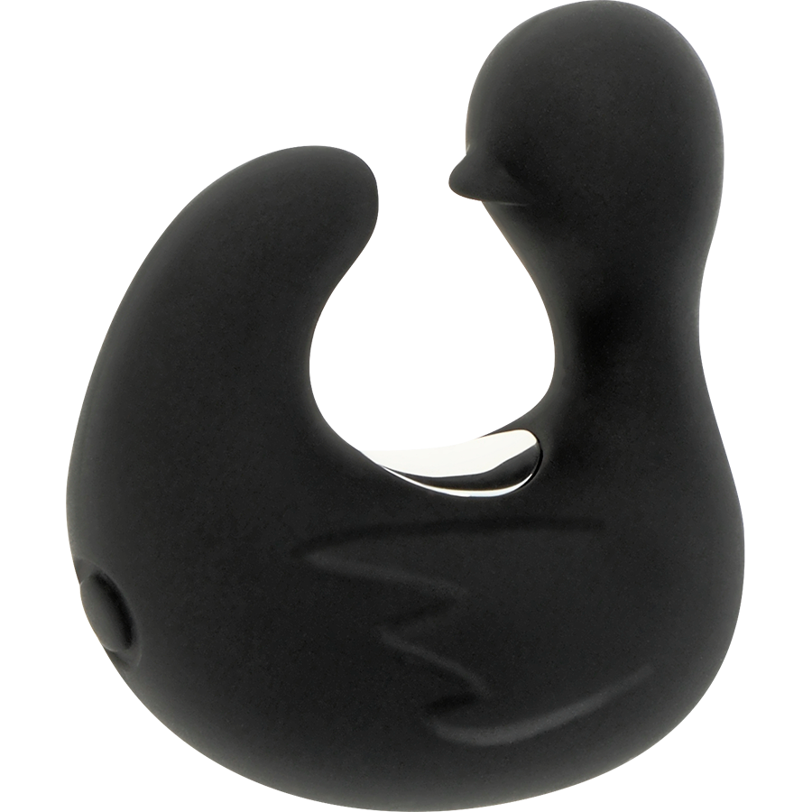 Black&Silver Duckymania Vibratore da Dito in Silicone Ricaricabile