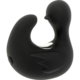 Black&Silver Duckymania Vibratore da Dito in Silicone Ricaricabile