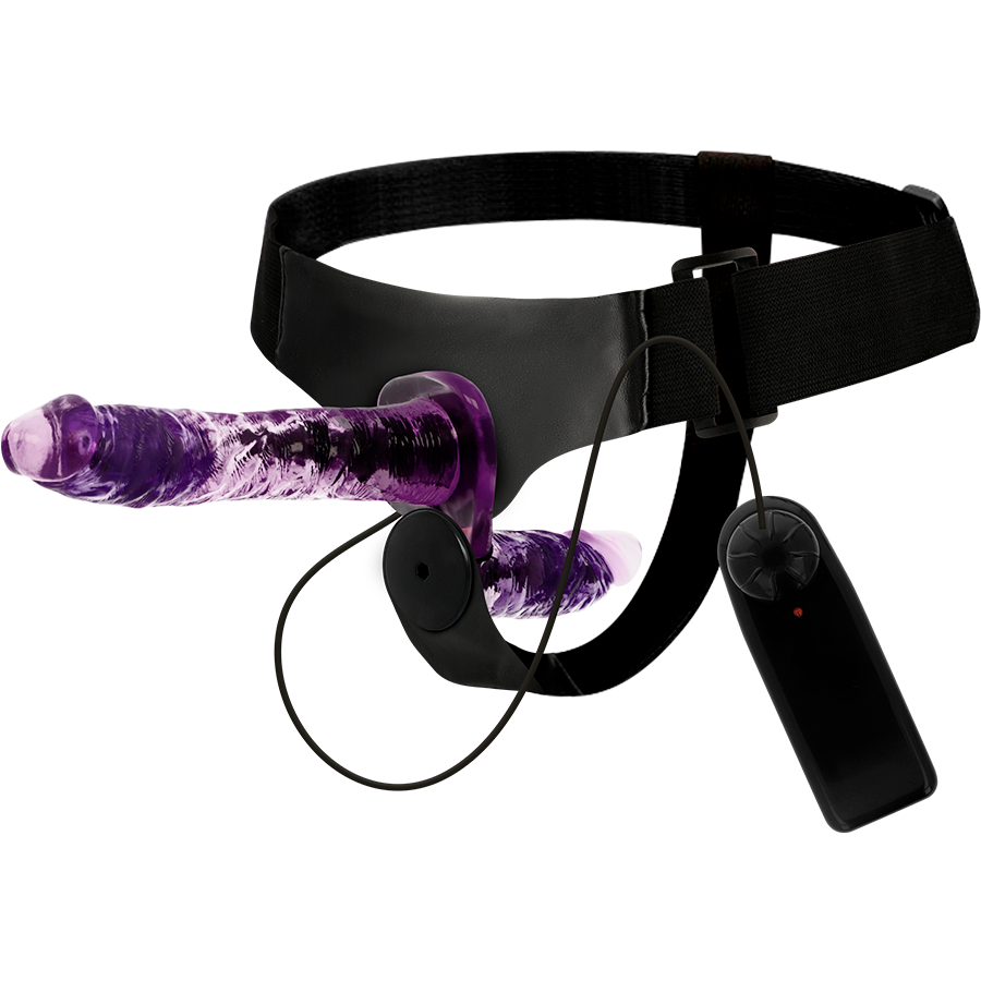 Imbracatura Attraction - Rodney Doppia Penetrazione Vibratore 18 Cm -O- 3.5 Cm