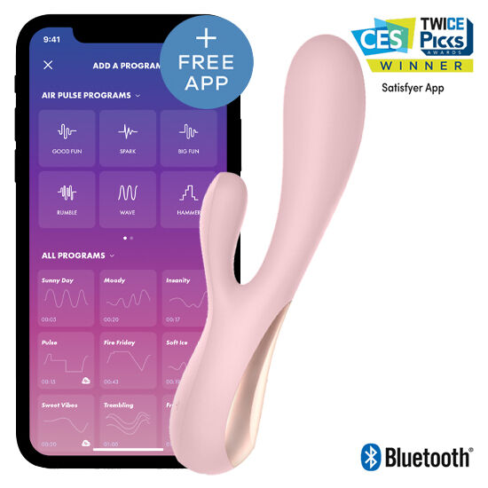 Satisfyer Mono Flex Vibratore Smart con App in Silicone Rosa