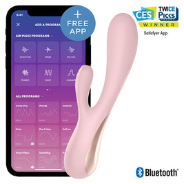 Satisfyer Mono Flex Vibratore Smart con App in Silicone Rosa