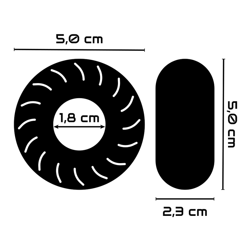 Powering - Anello Per Pene Super Flessibile E Resistente 5Cm Pr08 Nero