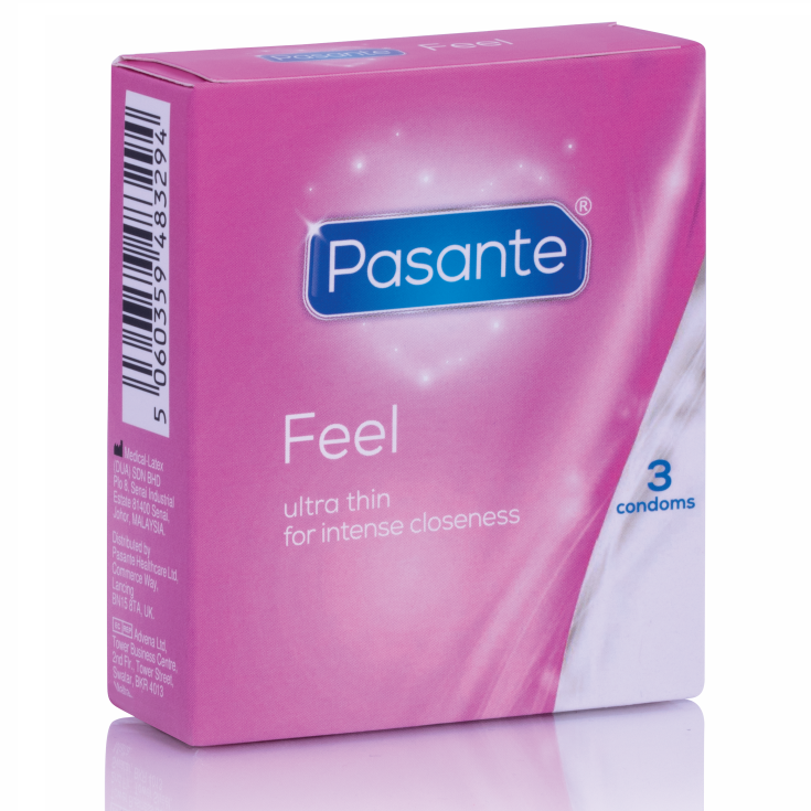 Pasante Sensibili Ultra Sottili - Preservativi Sensazione Naturale 3 Pezzi