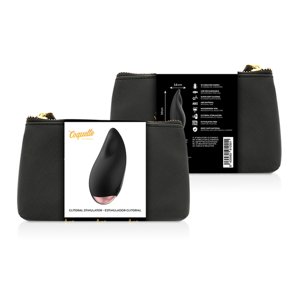 Coquette Chic Desire Stimolatore Mini Premium Nero Oro - immagine 2