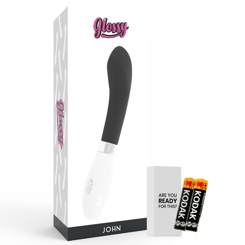 Glossy John Vibratore Punto G Ergonomico in Nero Premium - immagine 5