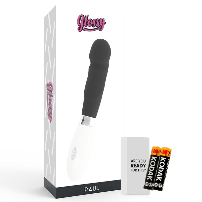Glossy Paul Vibratore Punto G Ergonomico in Nero Premium - immagine 4