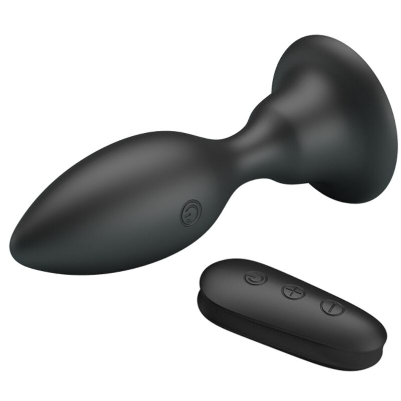 Mr Play - Plug Anale Con Vibrazione Nero Telecomando