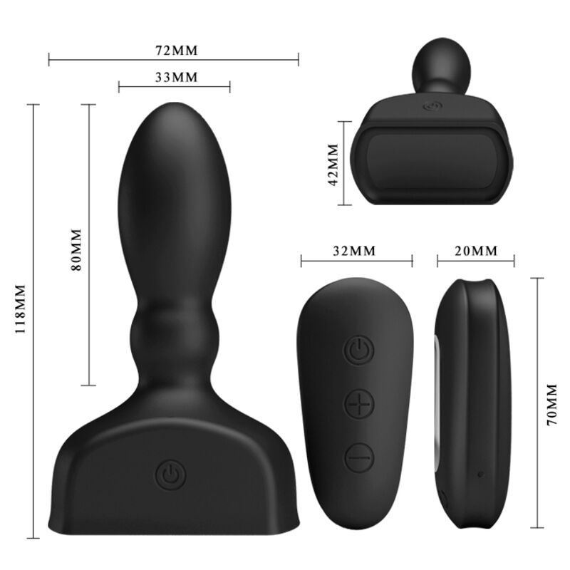 Mr Play - Plug Anale Gonfiabile Nero Con Telecomando