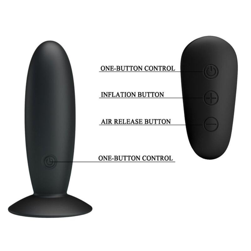 Mr Play - Plug Anale Con Vibrazione Nero Telecomando