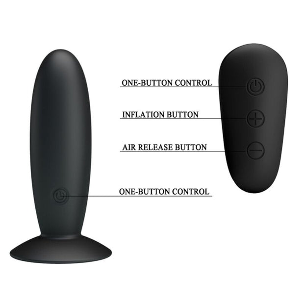 Mr Play - Plug Anale Con Vibrazione Nero Telecomando