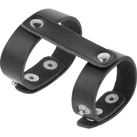 Darkness - Anello Regolabile In Pelle Per Pene E Testicoli