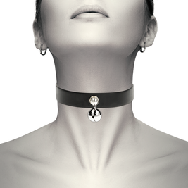 Coquette Chic Desire - Collana In Pelle Vegana Con Sonaglio Da Donna