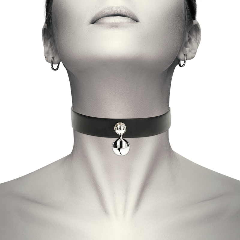 Coquette Chic Desire - Collana In Pelle Vegana Con Sonaglio Da Donna