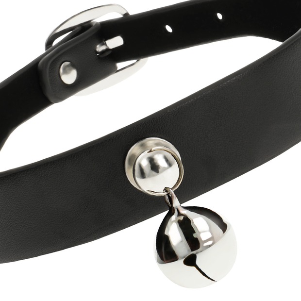 Coquette Chic Desire - Collana In Pelle Vegana Con Sonaglio Da Donna
