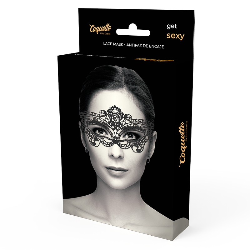 Coquette Chic Desire - Mascherina In Pizzo Nera