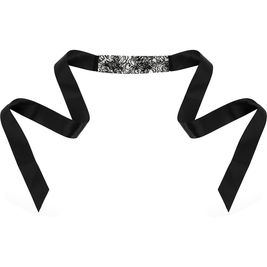 COQUETTE CHIC DESIRE - MASCHERA IN PIZZO NERO CON NASTRO
