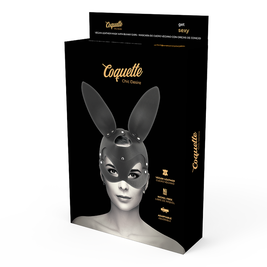 Coquette Chic Desire - Mascherina Vegana In Pelle Con Orecchie Da Coniglietto