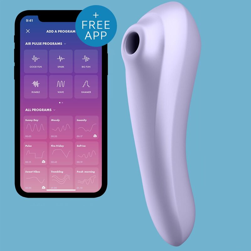 Satisfyer - Vibratore A Impulsi D'Aria Doppio Piacere Malva