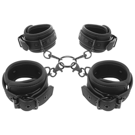 FETISH SUBMISSIVE - SET DI MANETTE PER MANI E CAVIGLIE CON FODERA IN NOPRENE