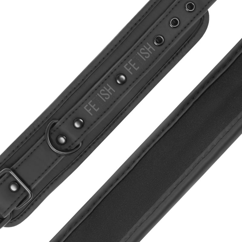 Fetish Submissive - Collana E Manette In Pelle Vegana Con Fodera In Noprene