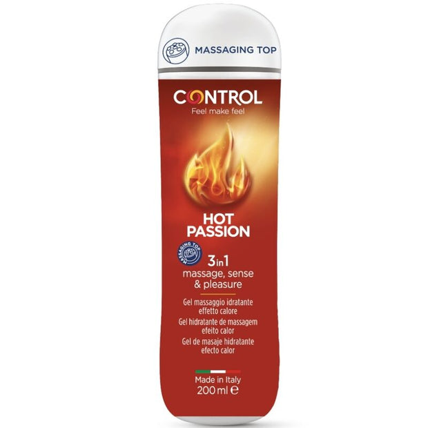 Control Hot Passion Gel 3 in 1 Lubrificante Massaggio 200ml