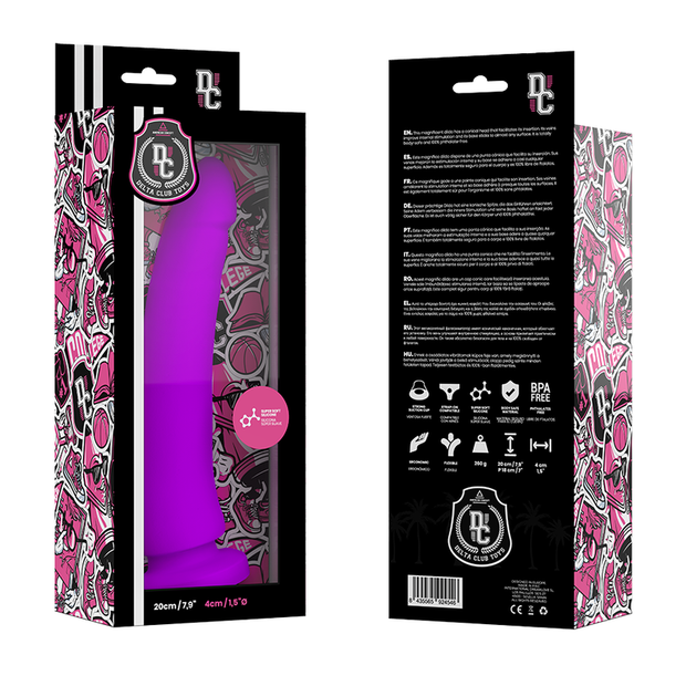 Delta Club - Giocattoli Dildo Lilla In Silicone Medico 20 Cm -O- 4 Cm