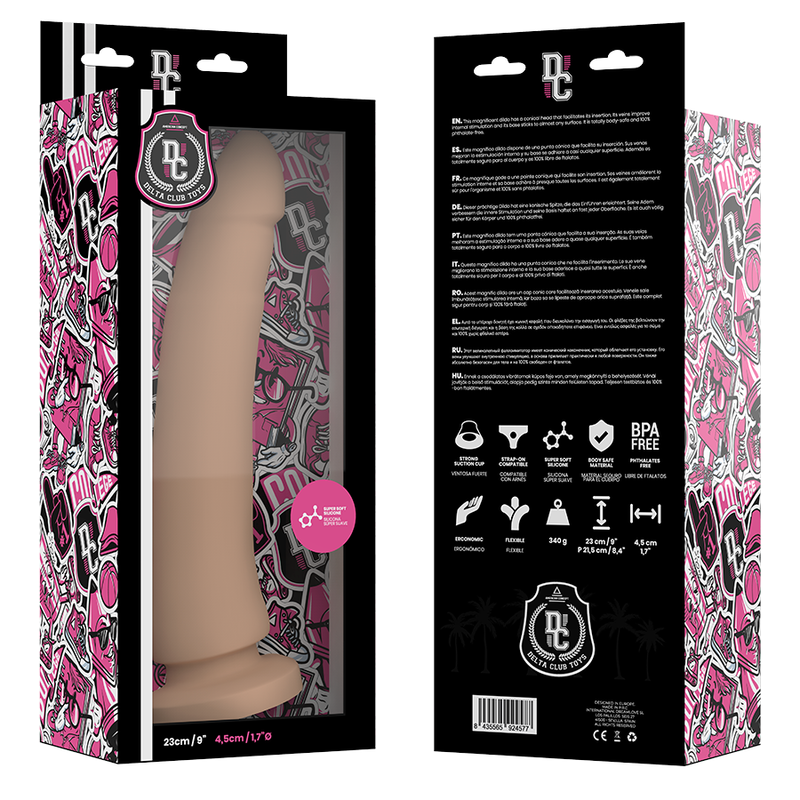 Delta Club - Giocattoli Dildo Naturale In Silicone Medico 23 Cm -O- 4,5 Cm