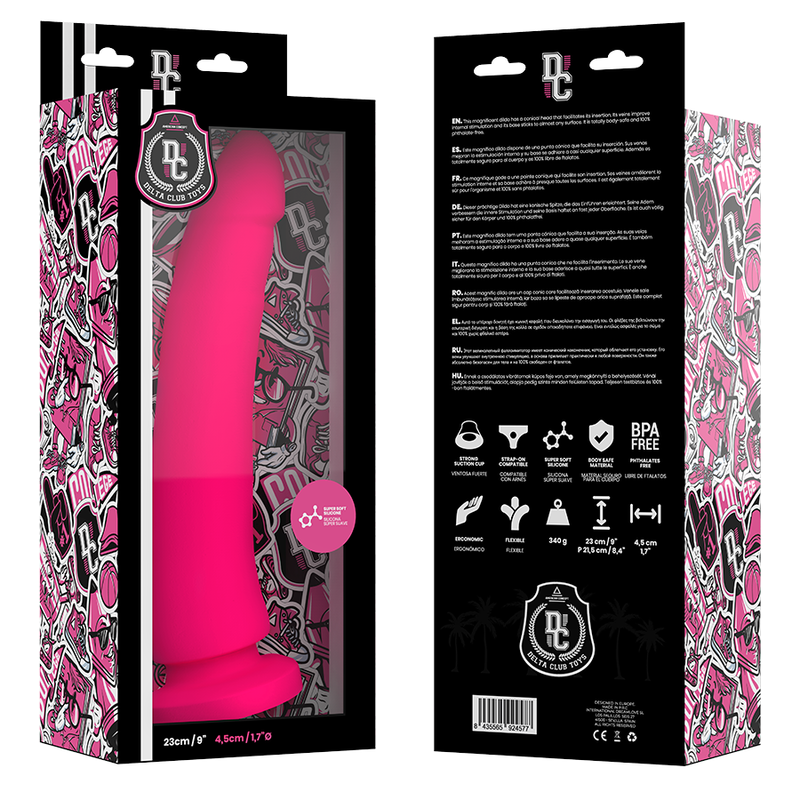 Delta Club - Giocattoli Dildo Rosa In Silicone Medico 23 Cm -O- 4,5 Cm