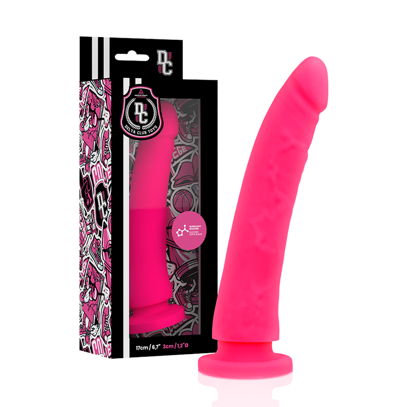Delta Club - Imbracatura + Dong In Silicone Rosa 17 Cm -O- 3 Cm