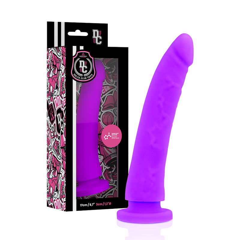 Delta Club - Imbracatura + Dong In Silicone Viola 17 Cm -O- 3 Cm