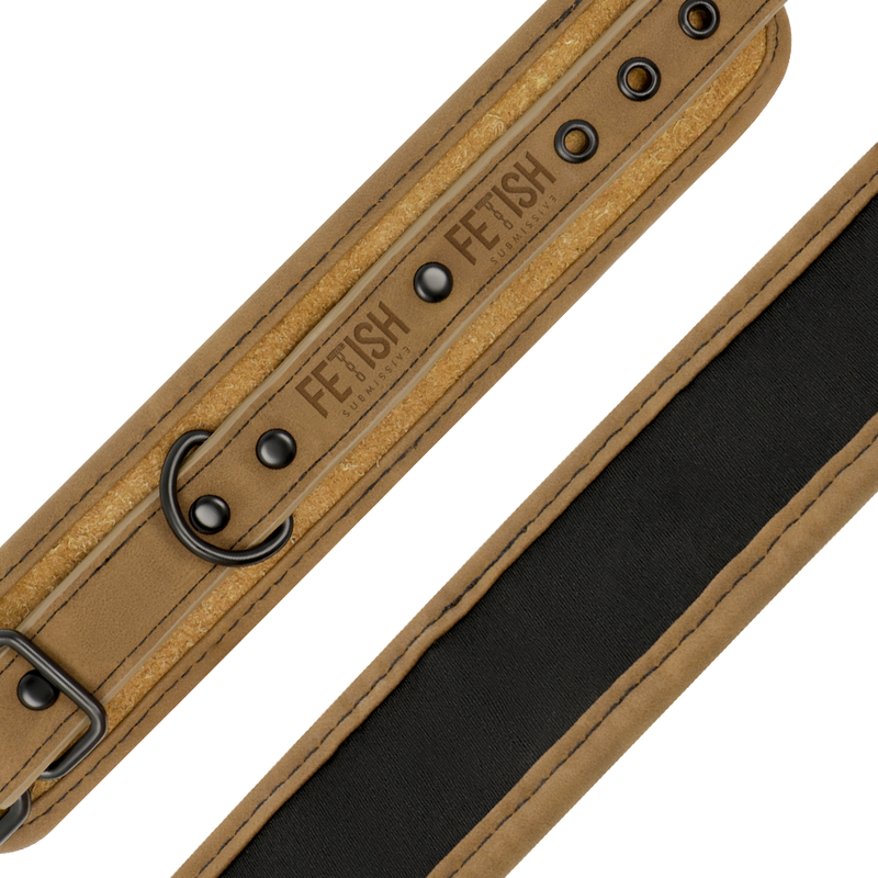 Fetish Submissive Origen - Manicotti Alla Caviglia In Pelle Vegana Con Fodera In Neoprene