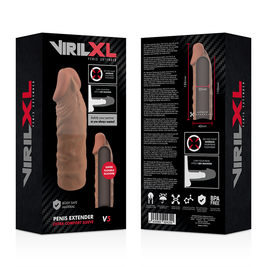 VIRILXL - ESTENSIONE DEL PENE IN SILICONE LIQUIDO V5 MARRONE