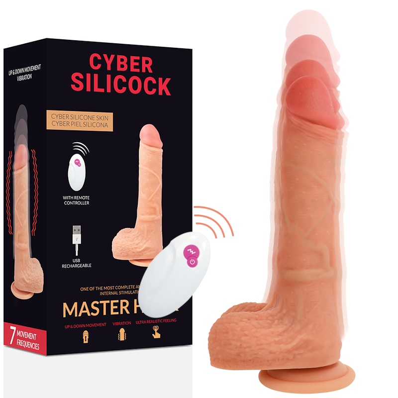 Cyber Silicock Master Huck Vibratore Realistico con Telecomando 20.9cm