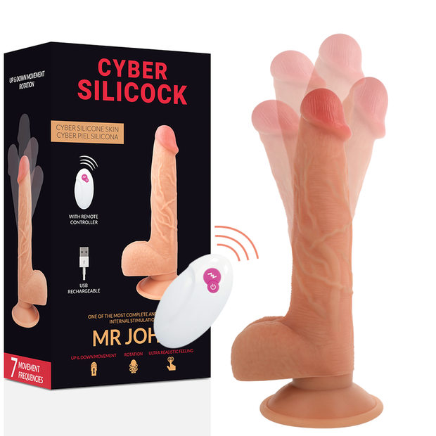 Cyber Silicock Mr John Vibratore Realistico Telecomandato 23 cm
